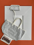 Goyard Anjou Small Tote Bag Leather Coated Canvas 8017