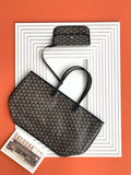 Goyard Anjou Small Tote Bag Leather Coated Canvas 8017