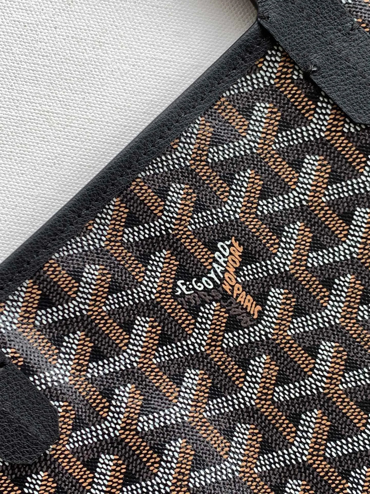 Goyard Anjou Small Tote Bag Leather Coated Canvas 8017