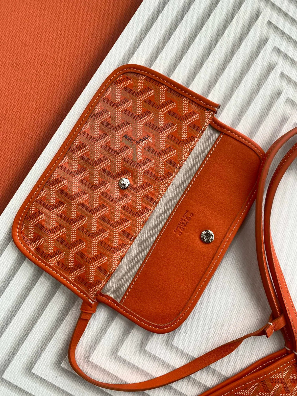 Goyard Anjou Small Tote Bag Leather Coated Canvas 8017