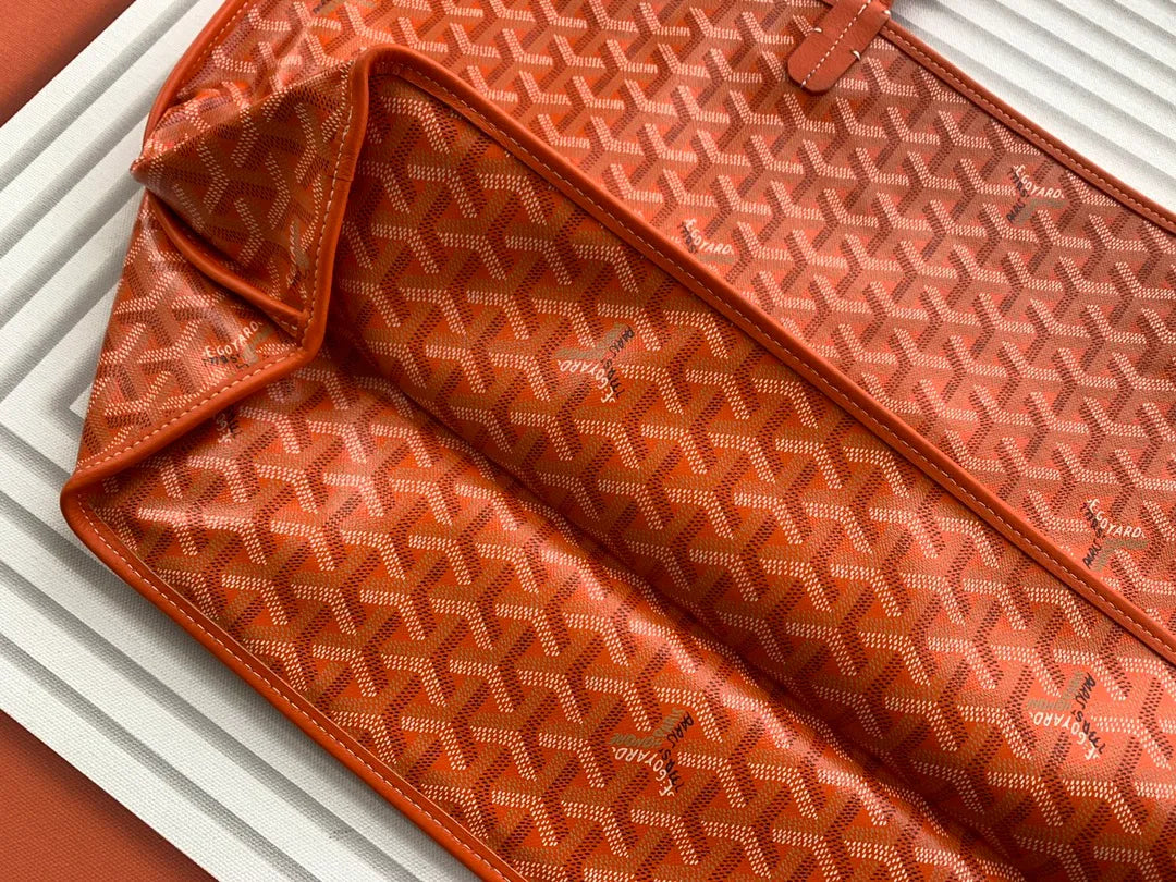 Goyard Anjou Small Tote Bag Leather Coated Canvas 8017