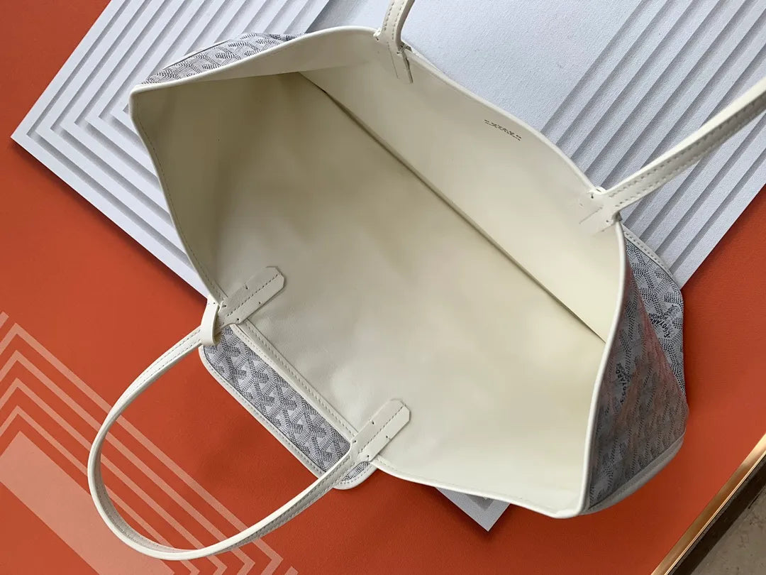 Goyard Anjou Small Tote Bag Leather Coated Canvas 8017