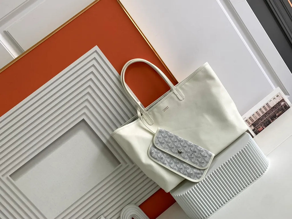 Goyard Anjou Small Tote Bag Leather Coated Canvas 8017