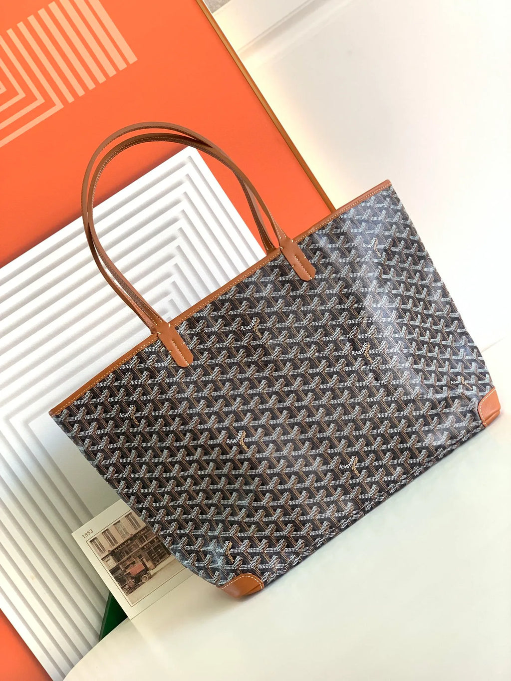 Goyard Artois Medium Bag Coated Canvas Leather 8023
