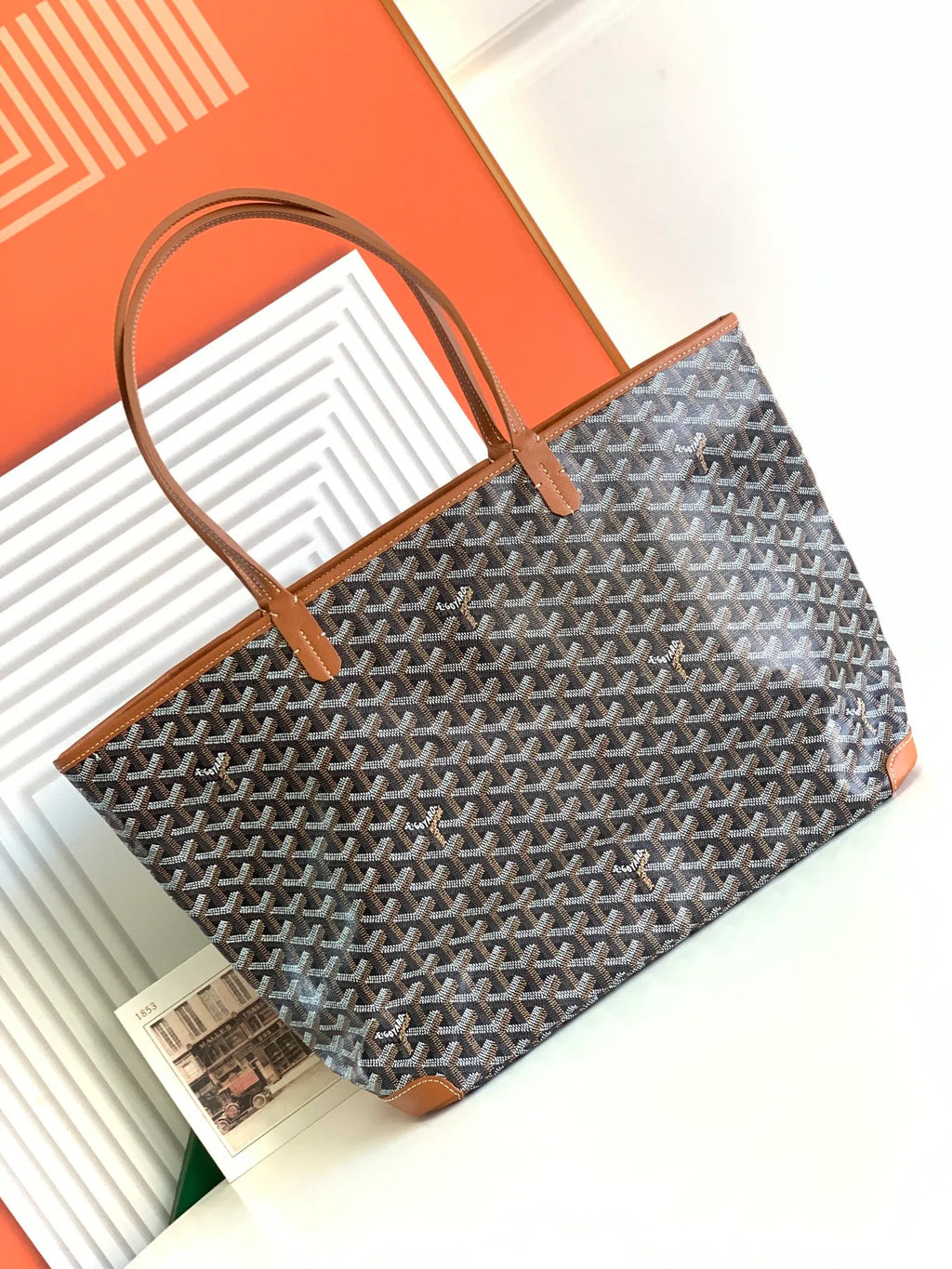 Goyard Artois Medium Bag Coated Canvas Leather 8023