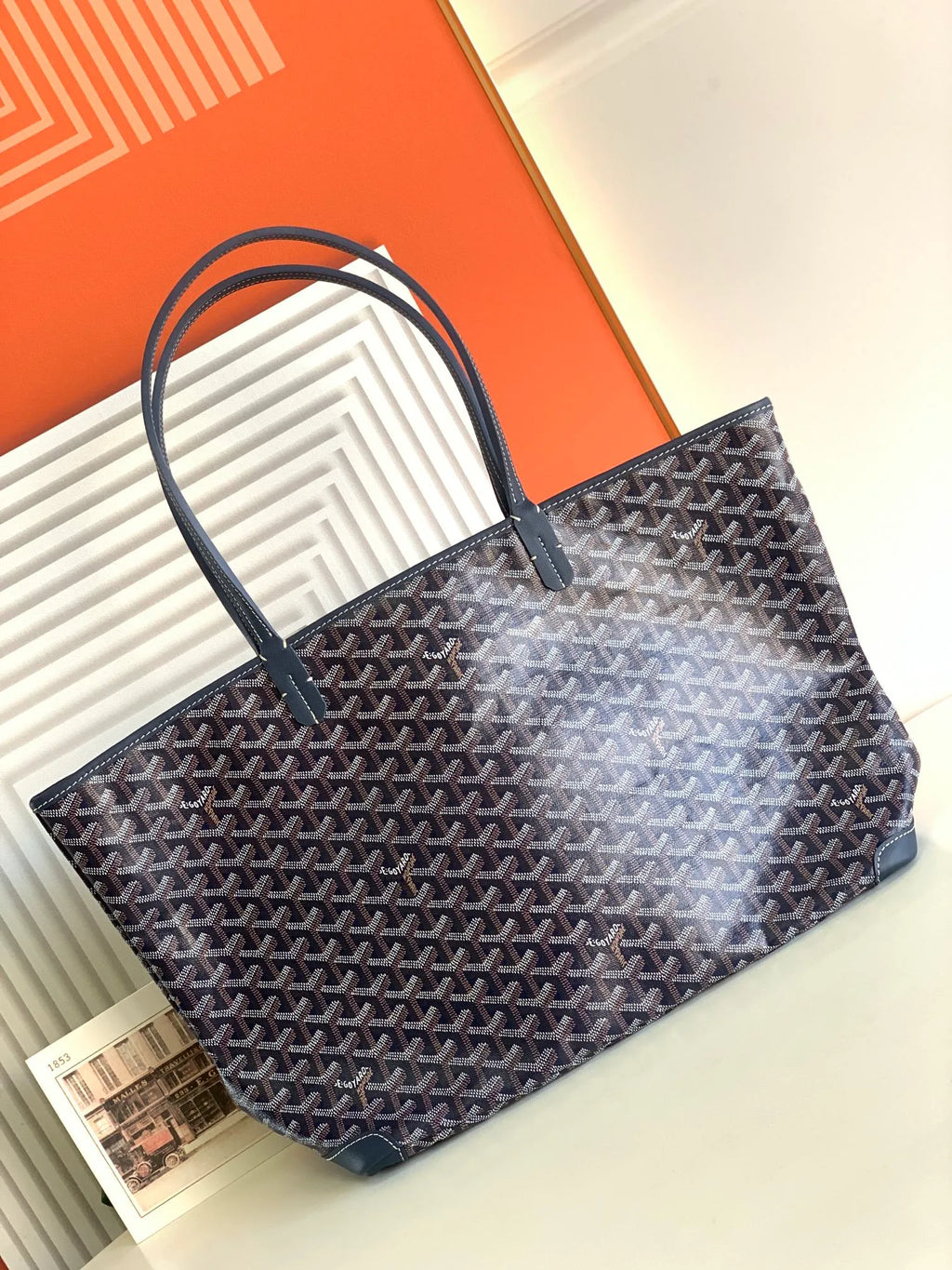 Goyard Artois MM Tote Bag Coated Canvas Leather 8023