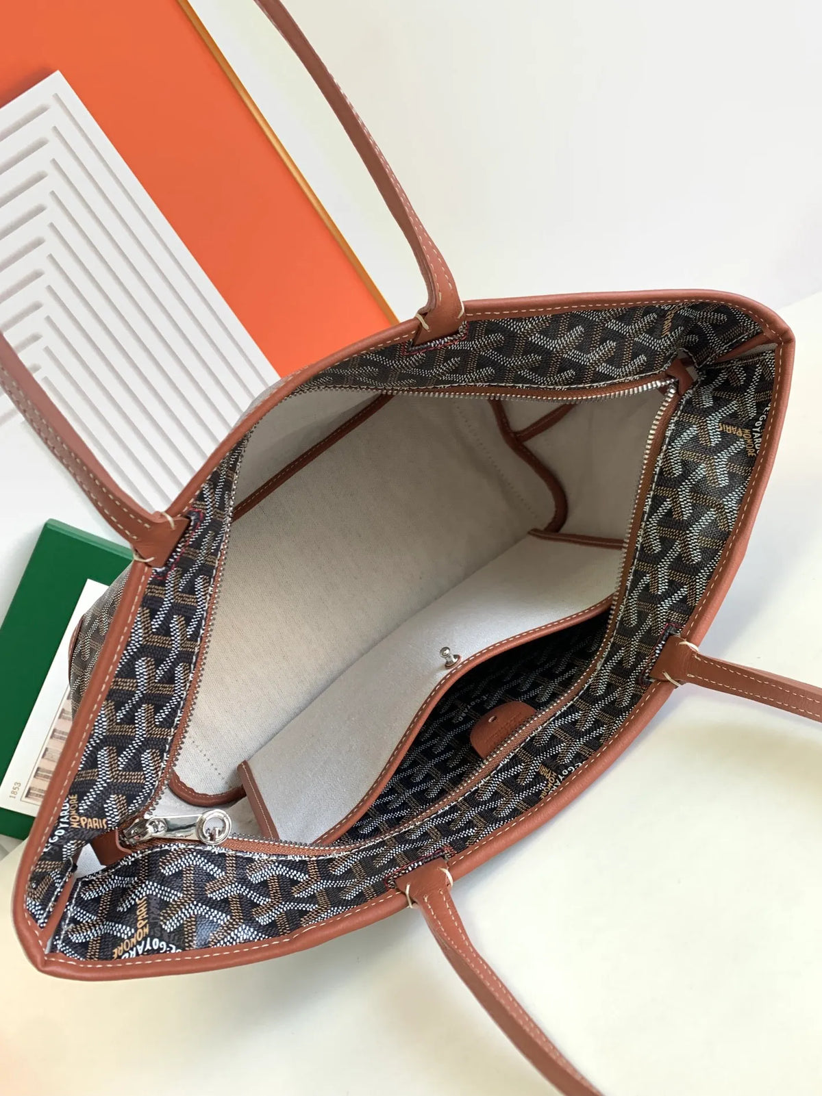 Goyard Artois PM Tote Bag Canvas Leather 8022