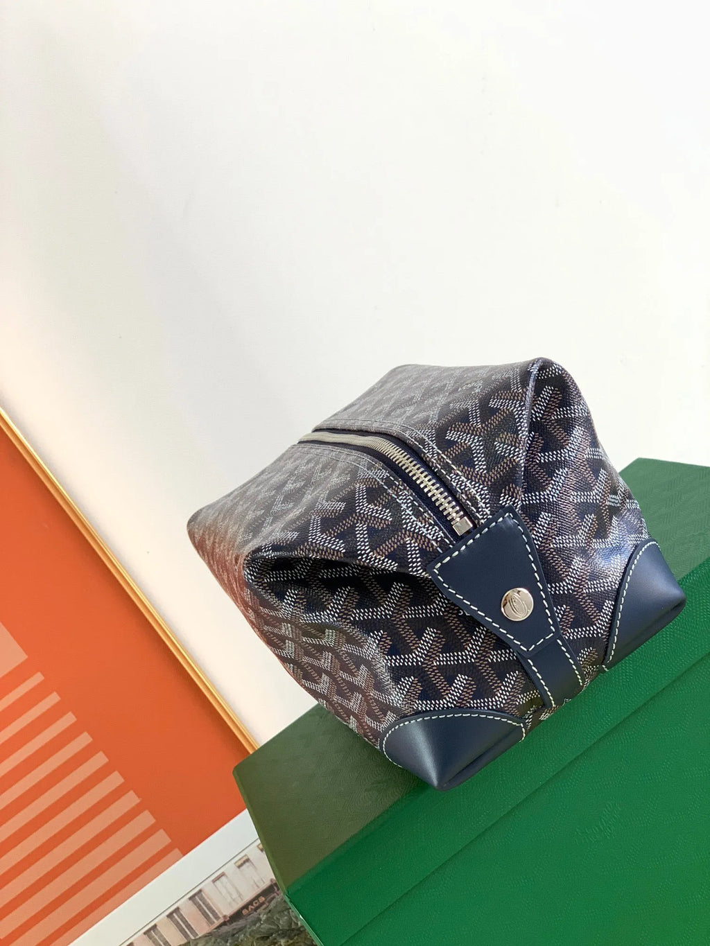 Goyard Boeing 25 Toiletry Bag Coated Canvas Leather 8065
