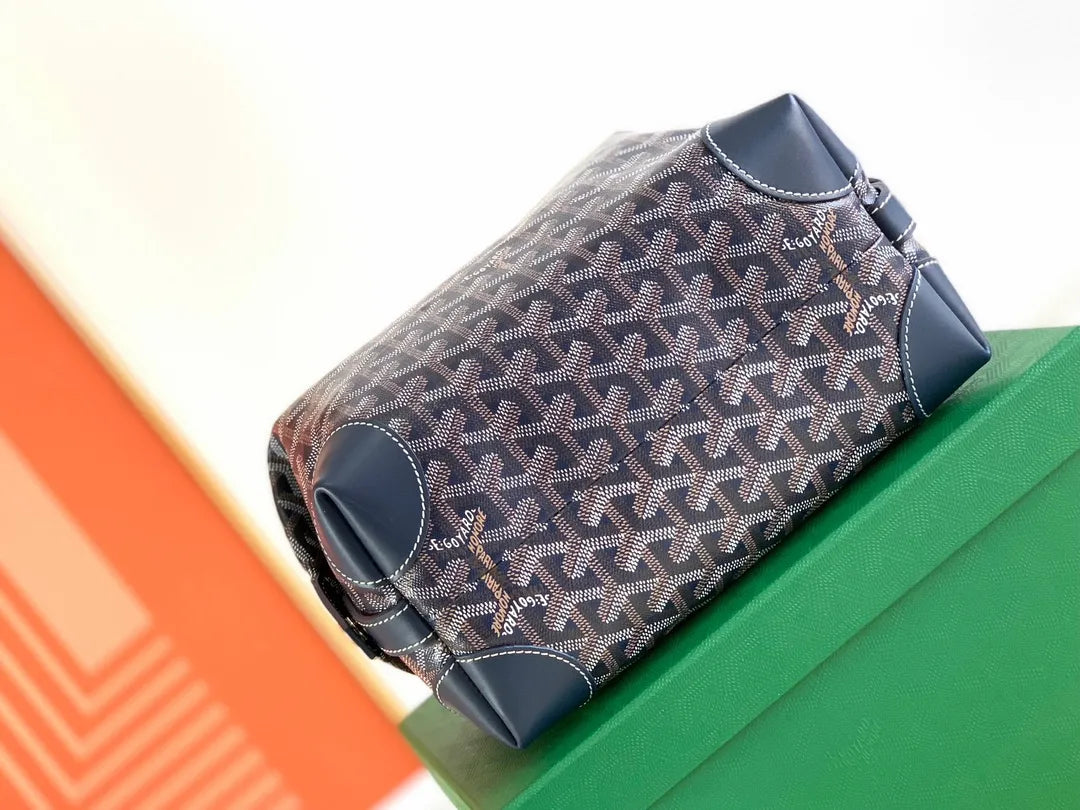 Goyard Boeing 25 Toiletry Bag Coated Canvas Leather 8065
