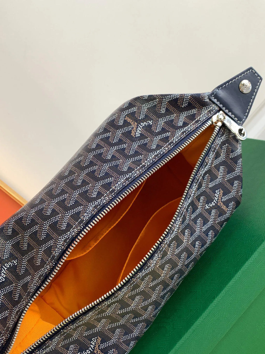 Goyard Boeing 25 Toiletry Bag Coated Canvas Leather 8065
