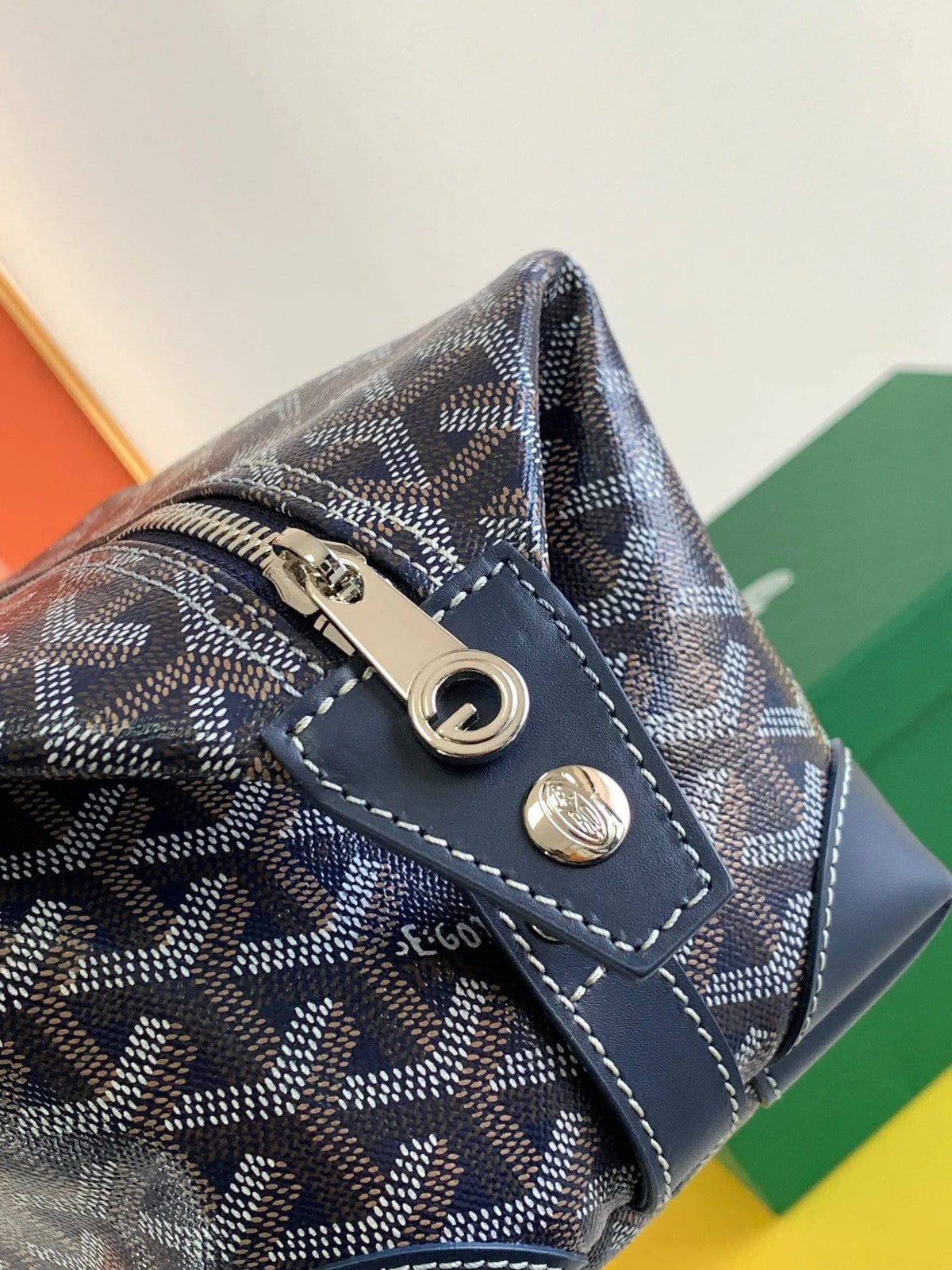 Goyard Boeing 25 Toiletry Bag Coated Canvas Leather 8065