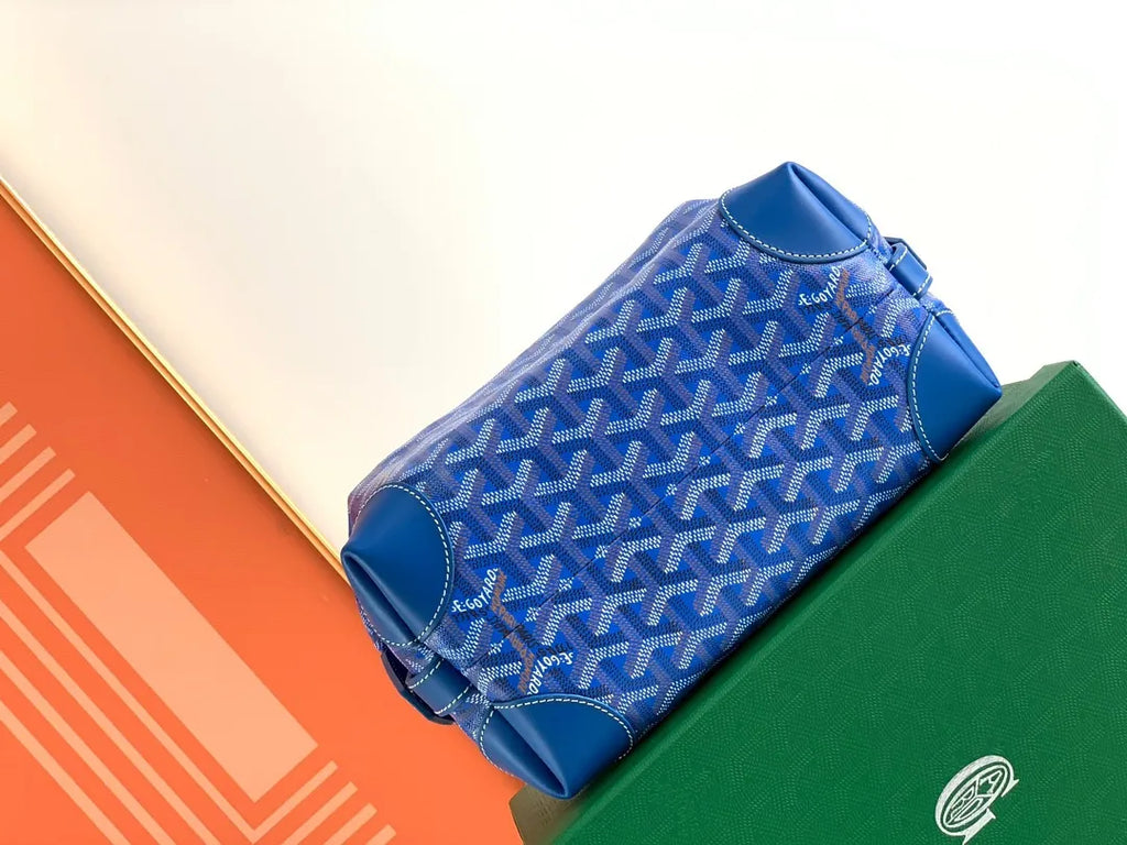 Goyard Boeing 25 Toiletry Clutch Bag Coated Canvas Leather 8065