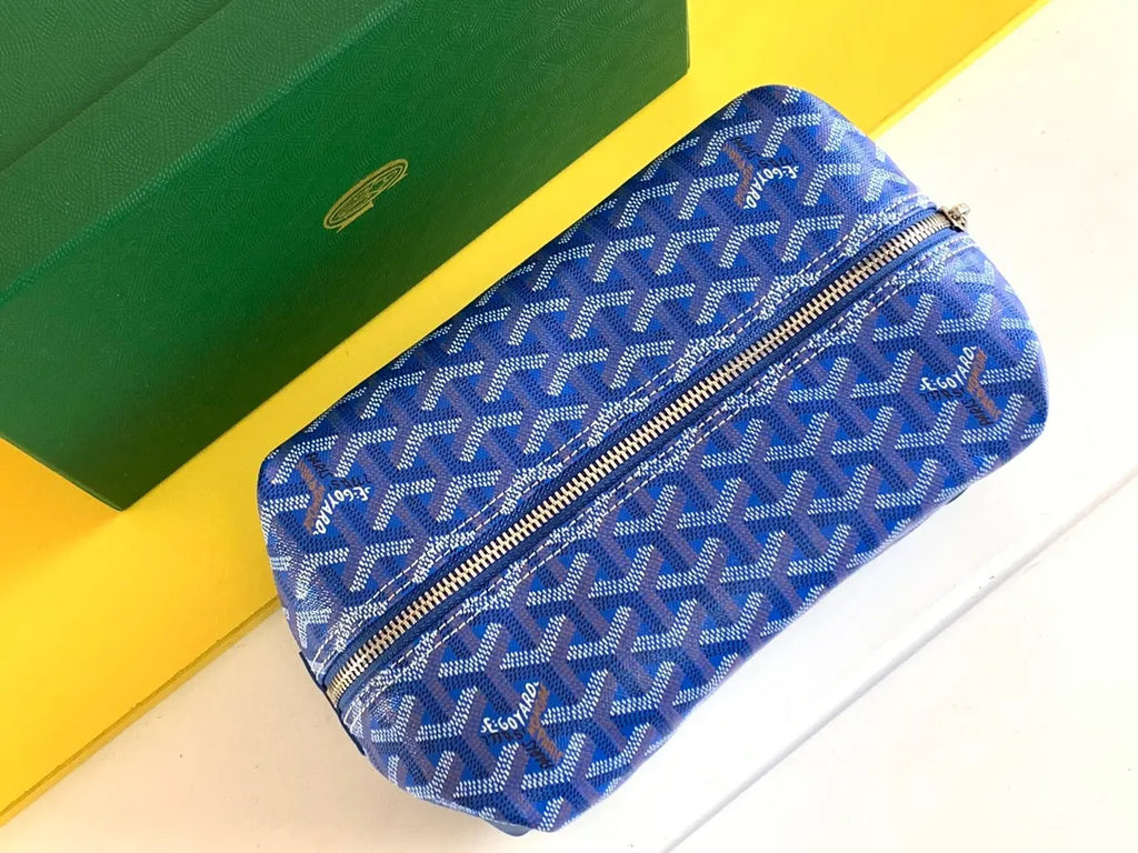 Goyard Boeing 25 Toiletry Clutch Bag Coated Canvas Leather 8065