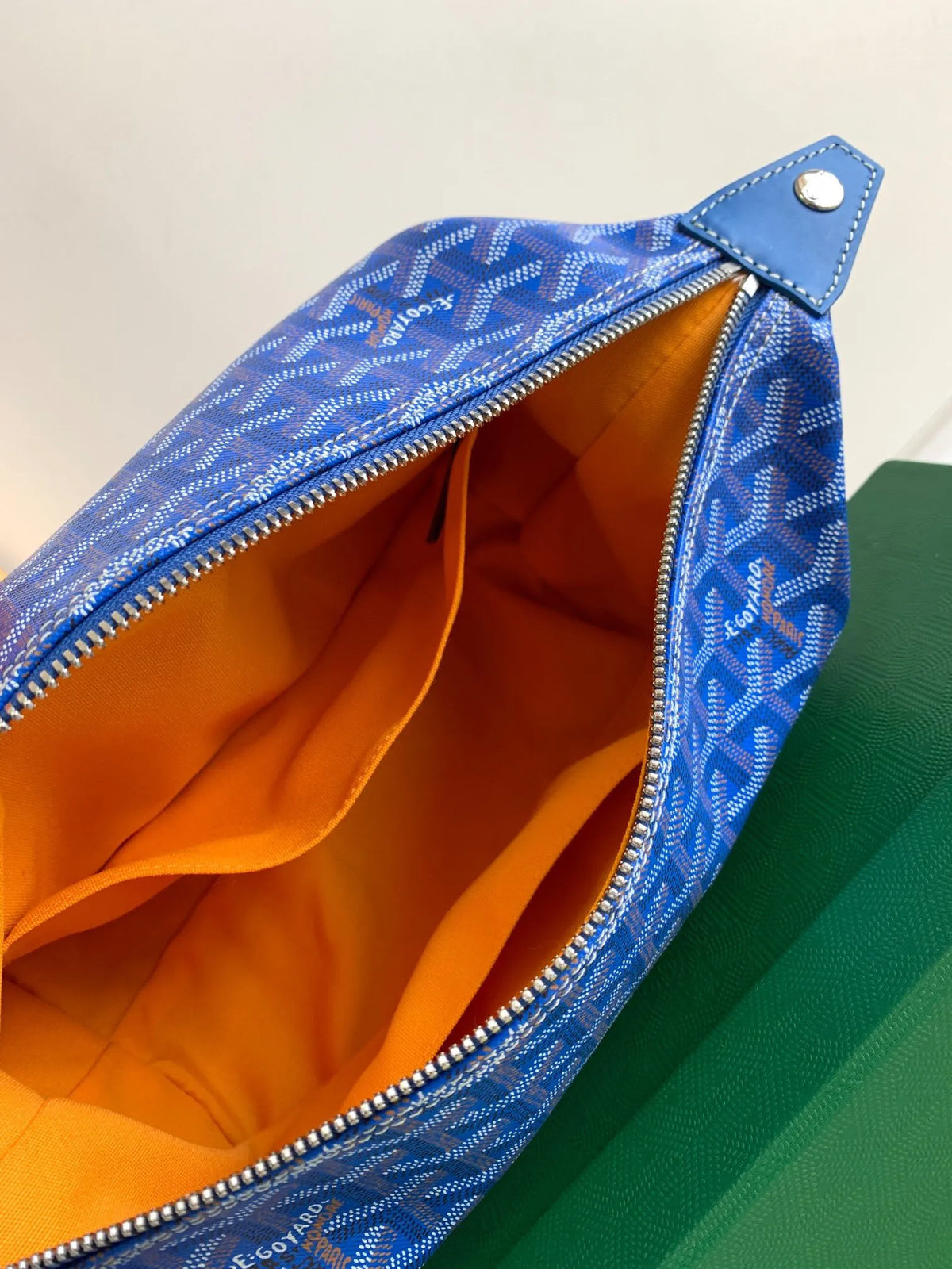 Goyard Boeing 25 Toiletry Clutch Bag Coated Canvas Leather 8065
