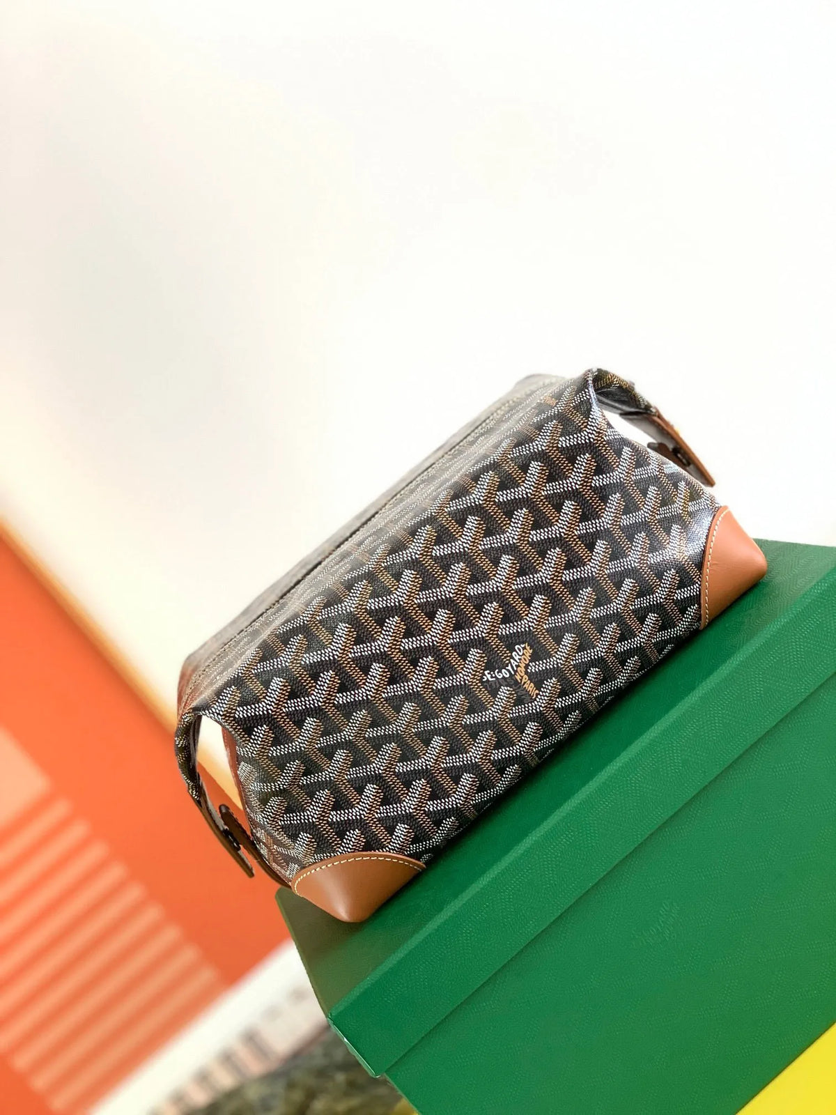 Goyard Boeing 25 Toiletry Pouch Clutch Bag Coated Canvas 236646