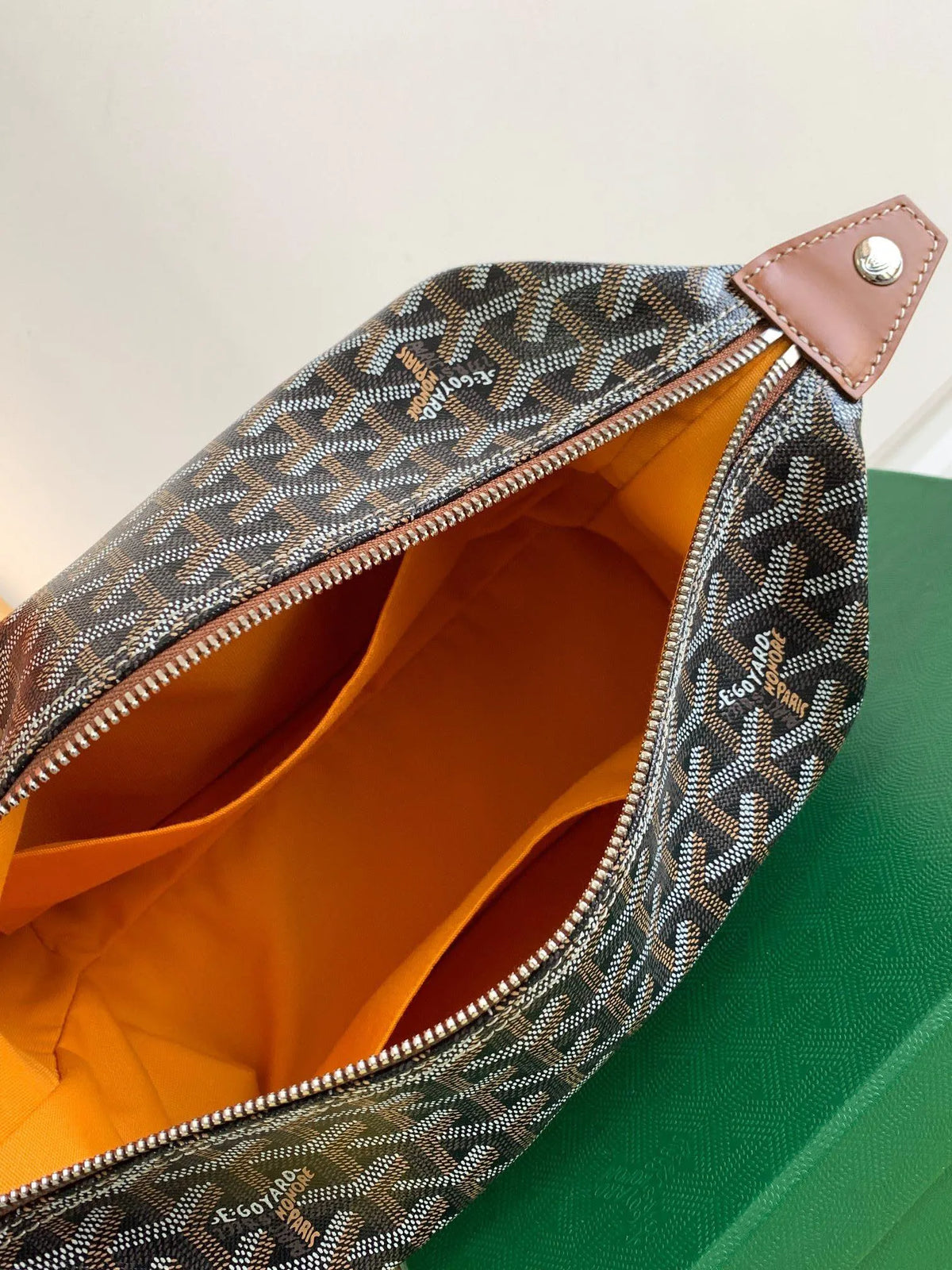 Goyard Boeing 25 Toiletry Pouch Clutch Bag Coated Canvas 236646