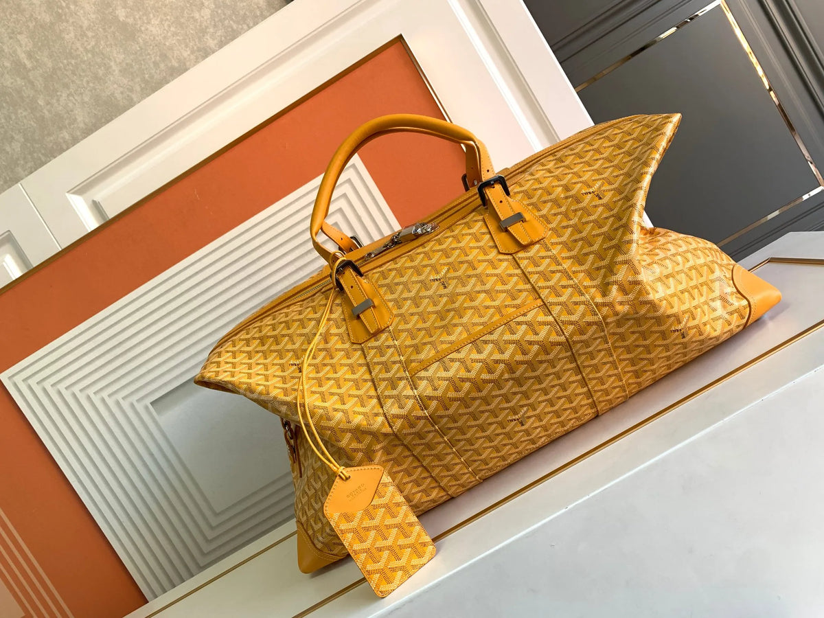Goyard Boeing 55 Travel Bag Coated Canvas Leather 8062