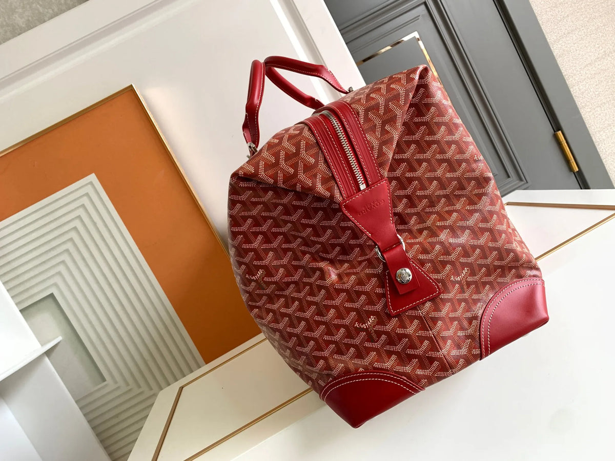 Goyard Boeing 55 Travel Bag Coated Canvas Leather 8062