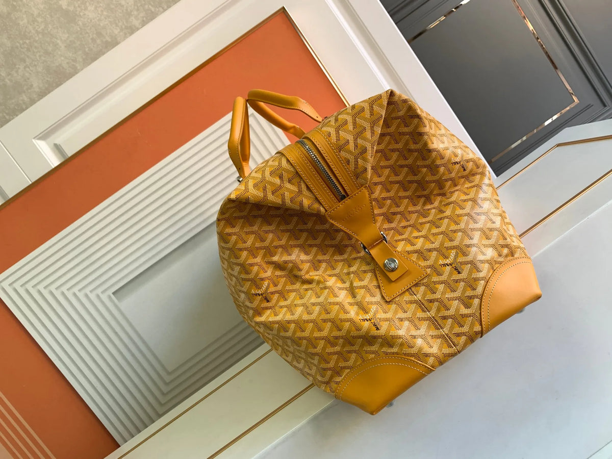 Goyard Boeing 55 Travel Bag Coated Canvas Leather 8062
