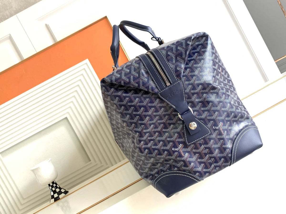 Goyard Boeing 55 Travel Bag Coated Canvas Leather 8062