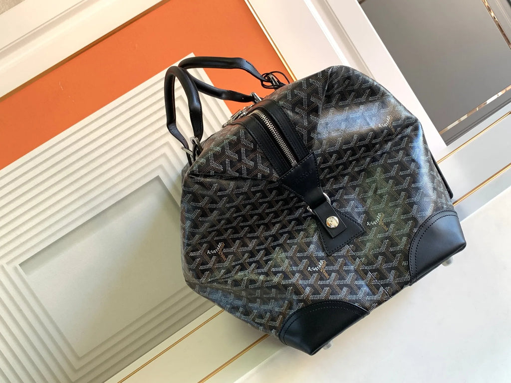 Goyard Boeing 55 Travel Bag Coated Canvas Leather 8062