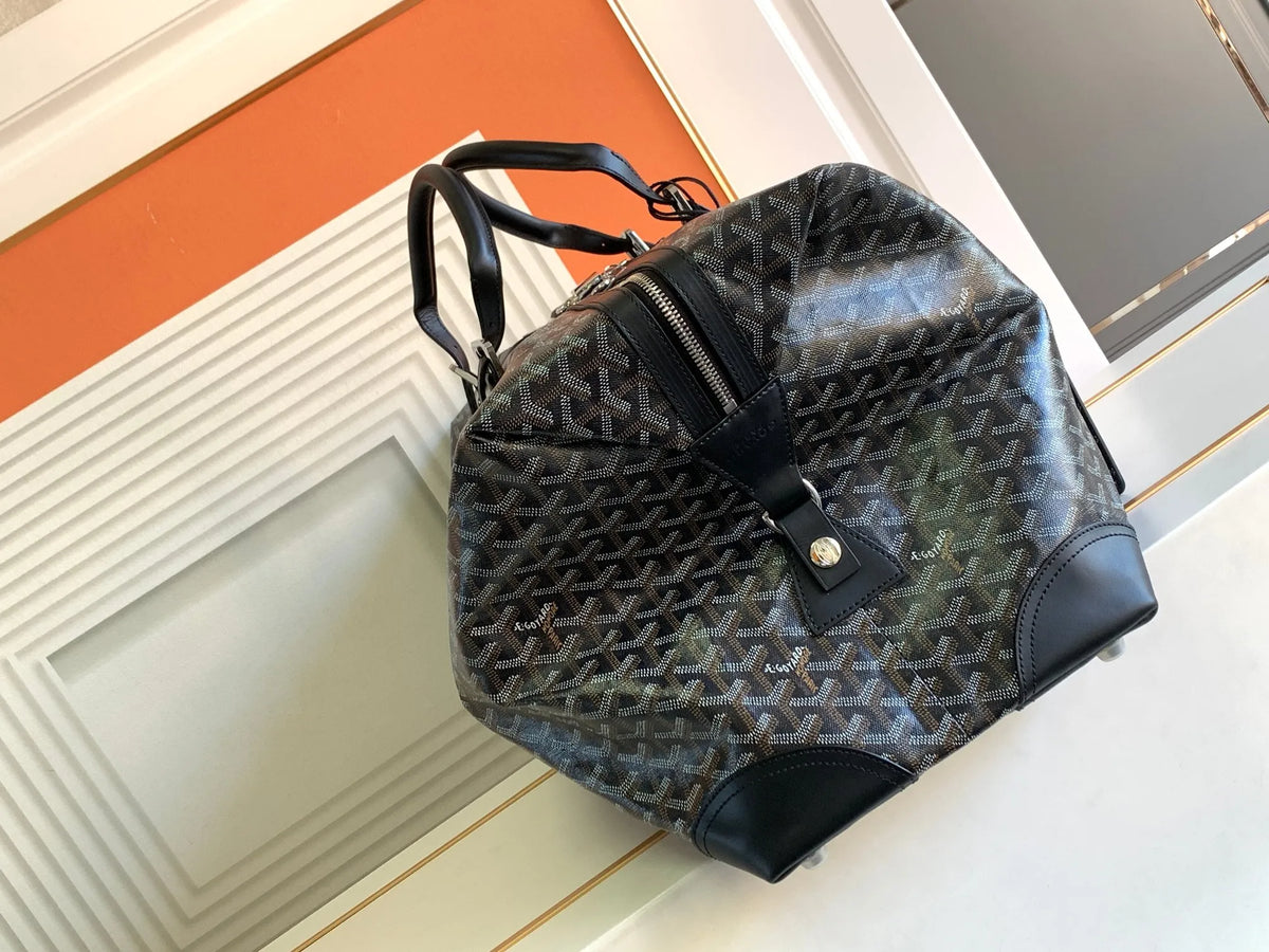 Goyard Boeing 55 Travel Bag Coated Canvas Leather 8062