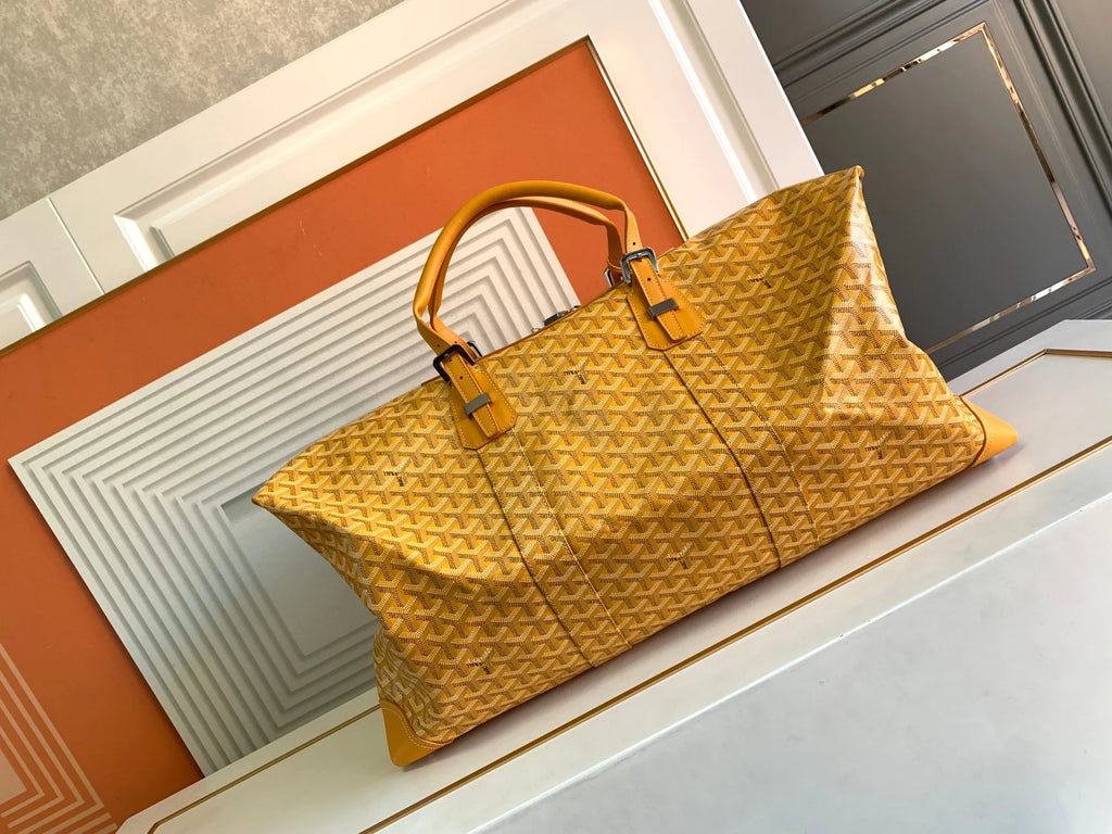Goyard Boeing 55 Travel Bag Coated Canvas Leather 8062