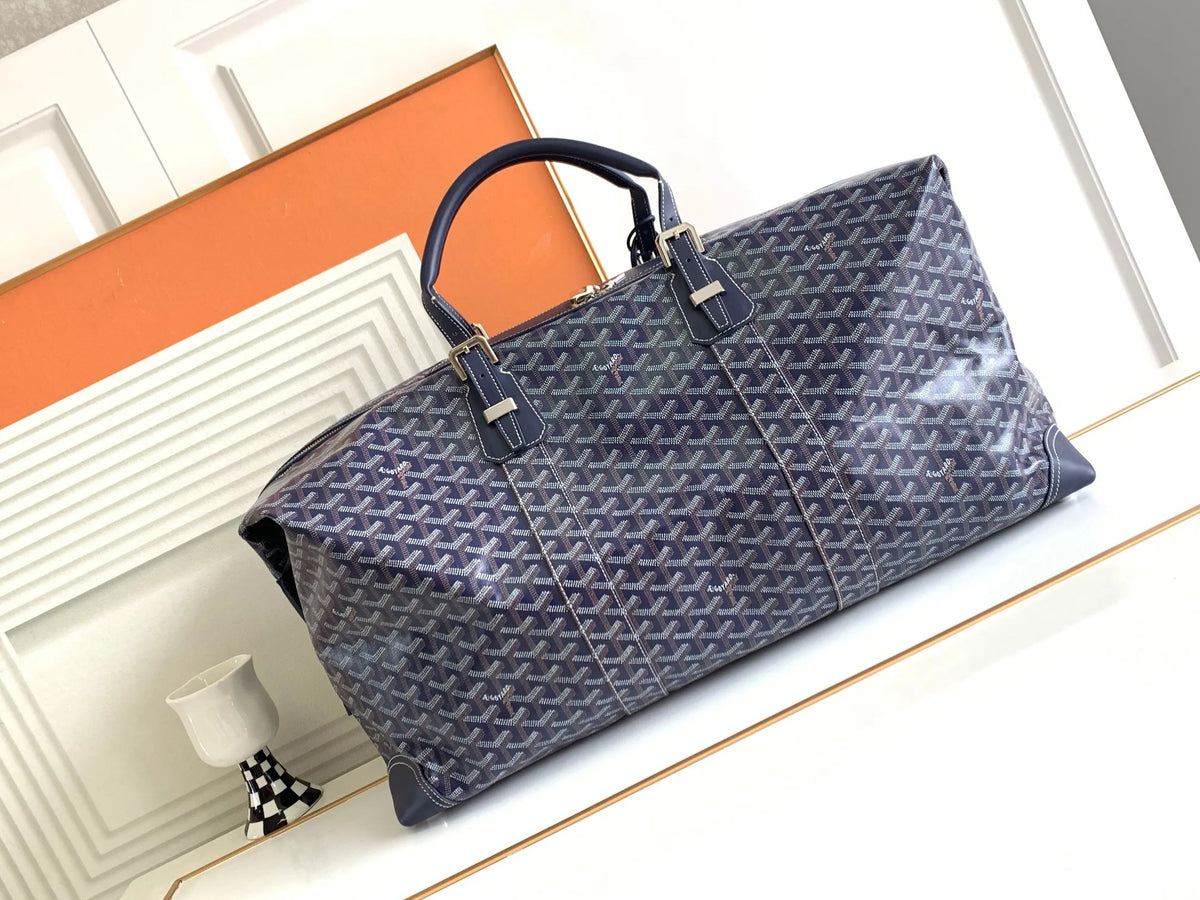 Goyard Boeing 55 Travel Bag Coated Canvas Leather 8062