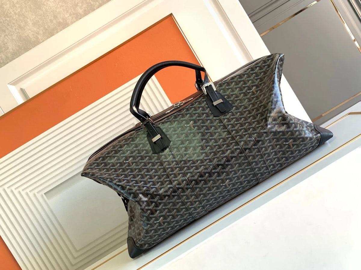 Goyard Boeing 55 Travel Bag Coated Canvas Leather 8062