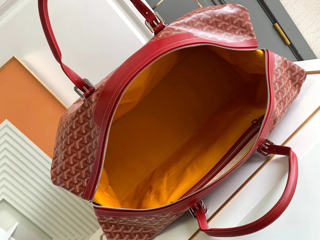 Goyard Boeing 55 Travel Bag Coated Canvas Leather 8062