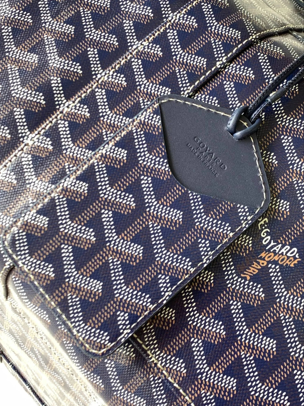 Goyard Boeing 55 Travel Bag Coated Canvas Leather 8062