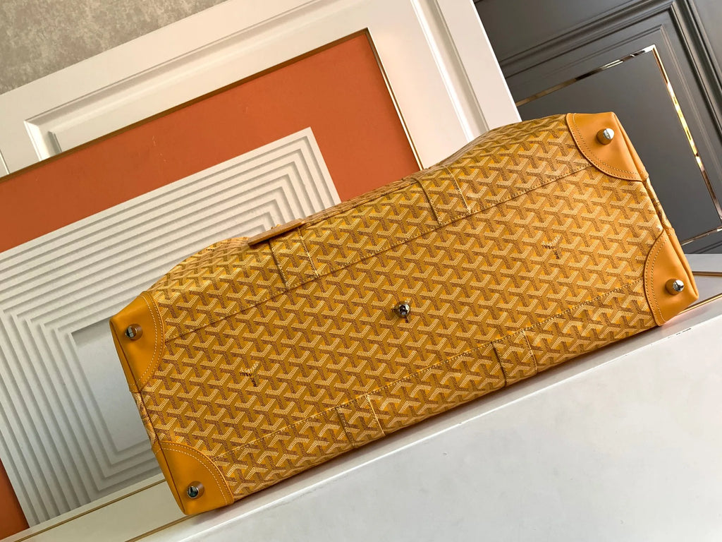 Goyard Boeing 55 Travel Bag Coated Canvas Leather 8062