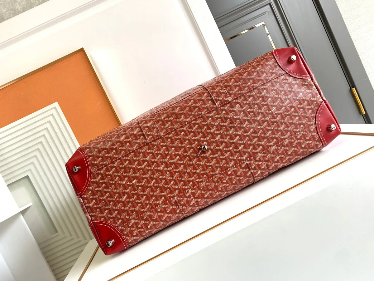 Goyard Boeing 55 Travel Bag Coated Canvas Leather 8062