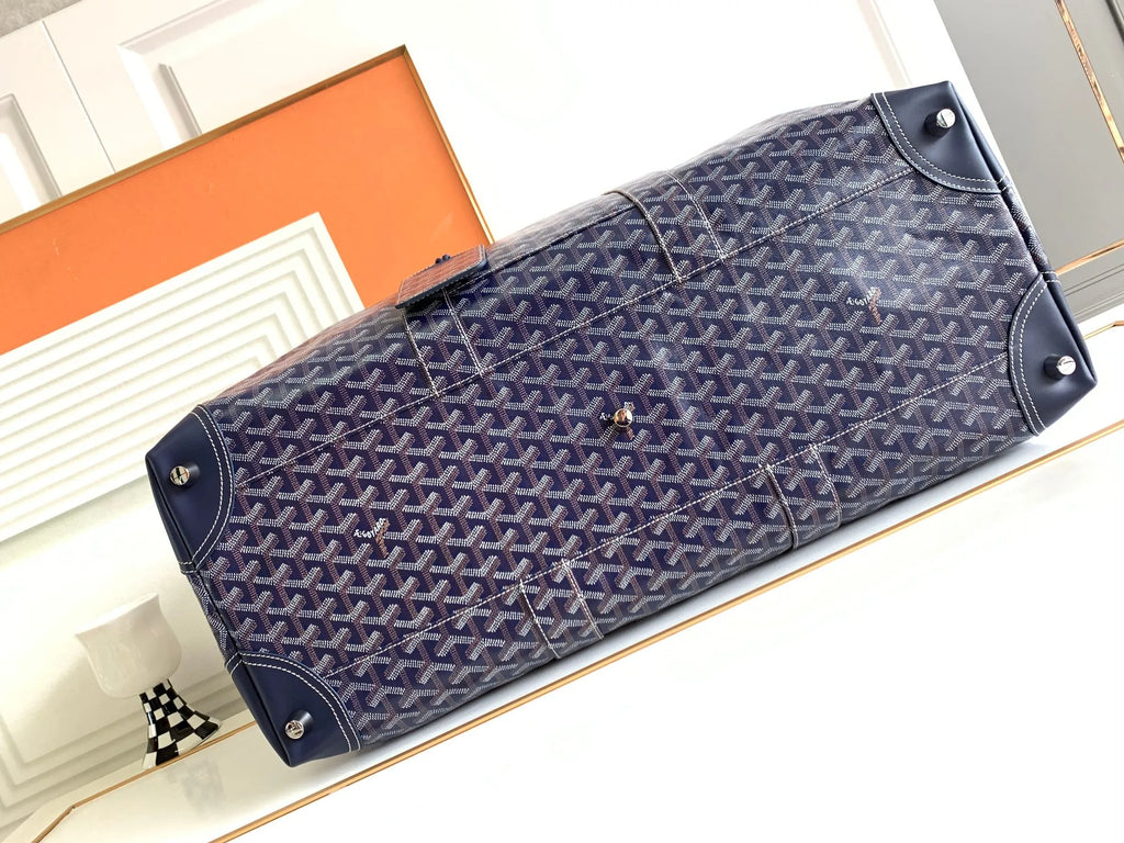 Goyard Boeing 55 Travel Bag Coated Canvas Leather 8062