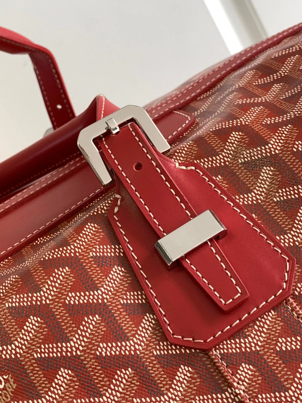 Goyard Boeing 55 Travel Bag Coated Canvas Leather 8062