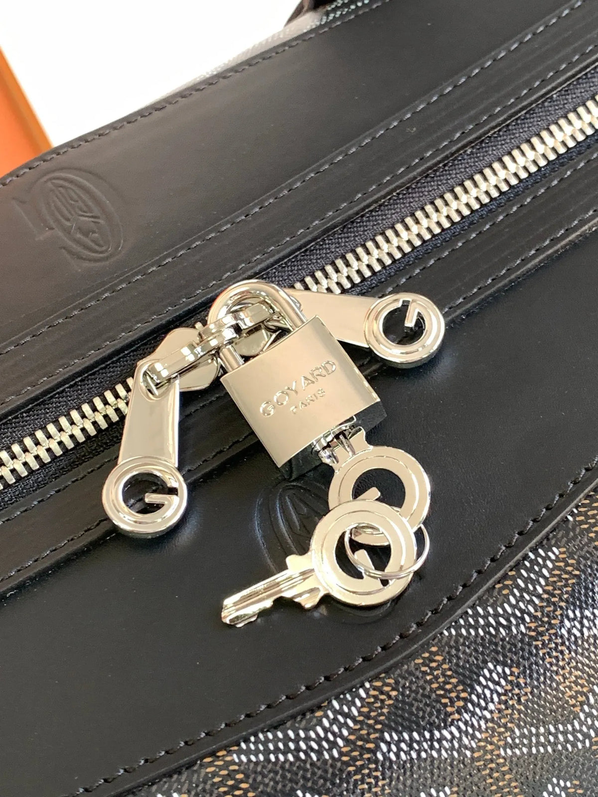 Goyard Boeing 55 Travel Bag Coated Canvas Leather 8062