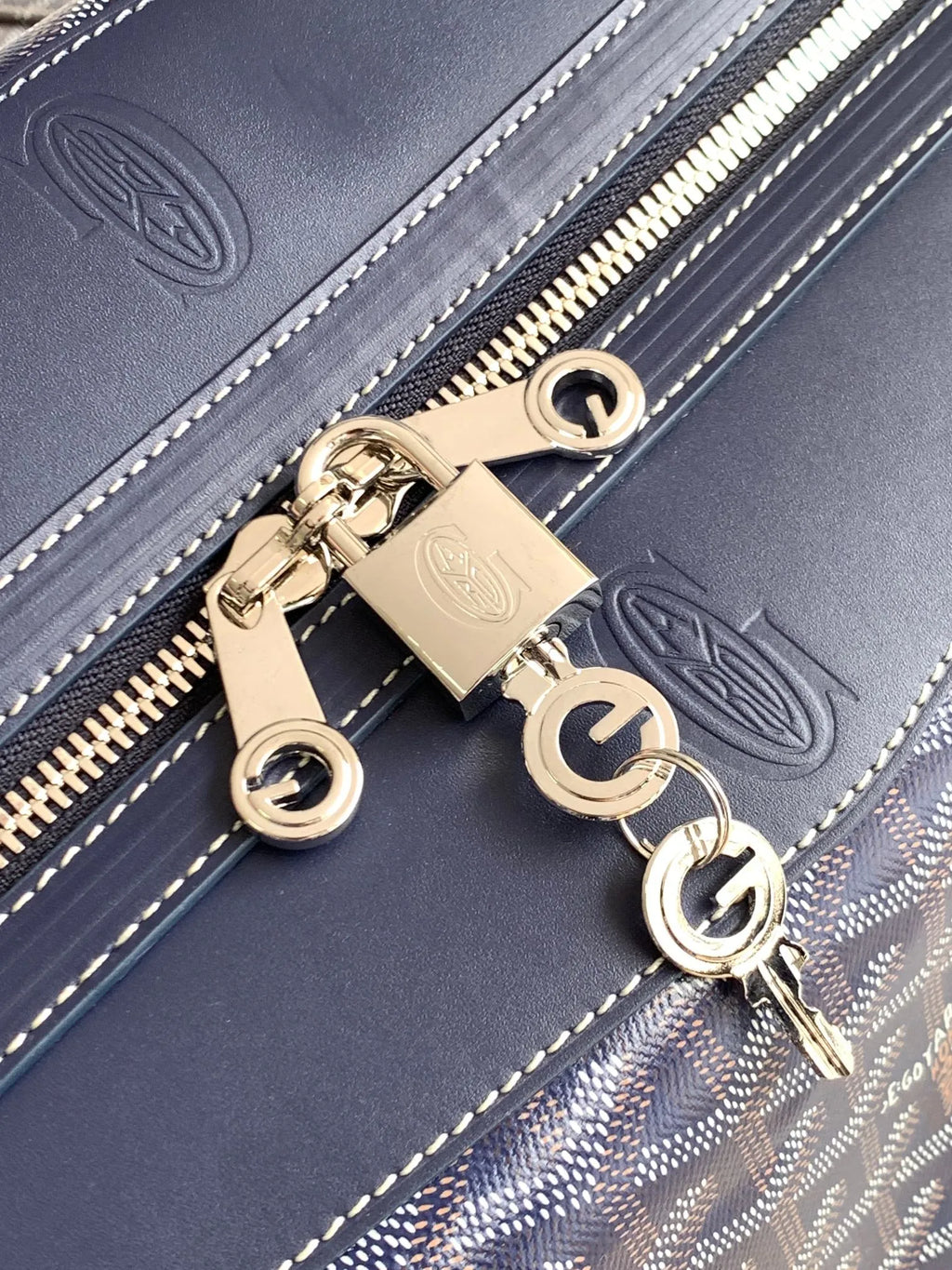 Goyard Boeing 55 Travel Bag Coated Canvas Leather 8062