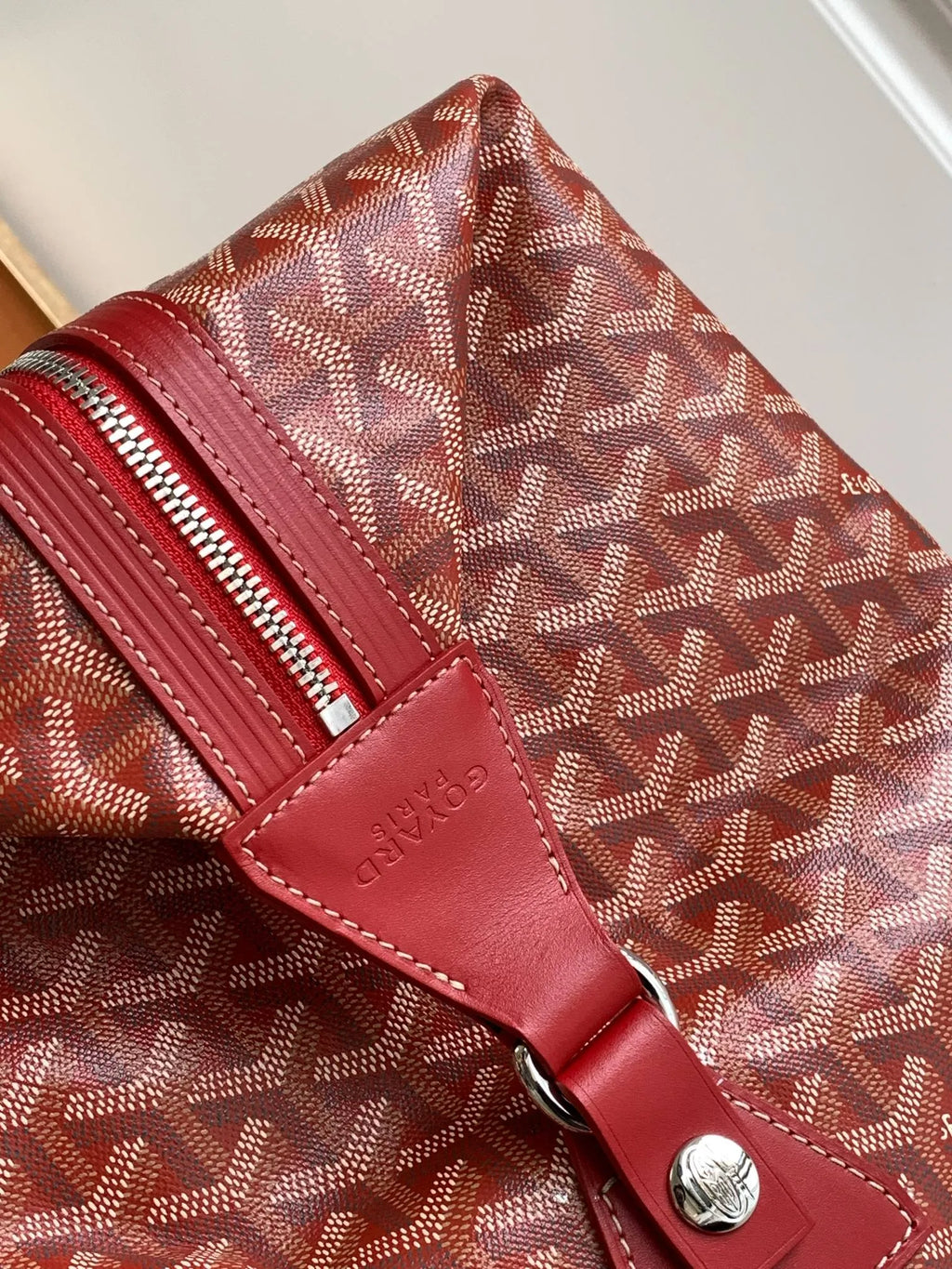 Goyard Boeing 55 Travel Bag Coated Canvas Leather 8062