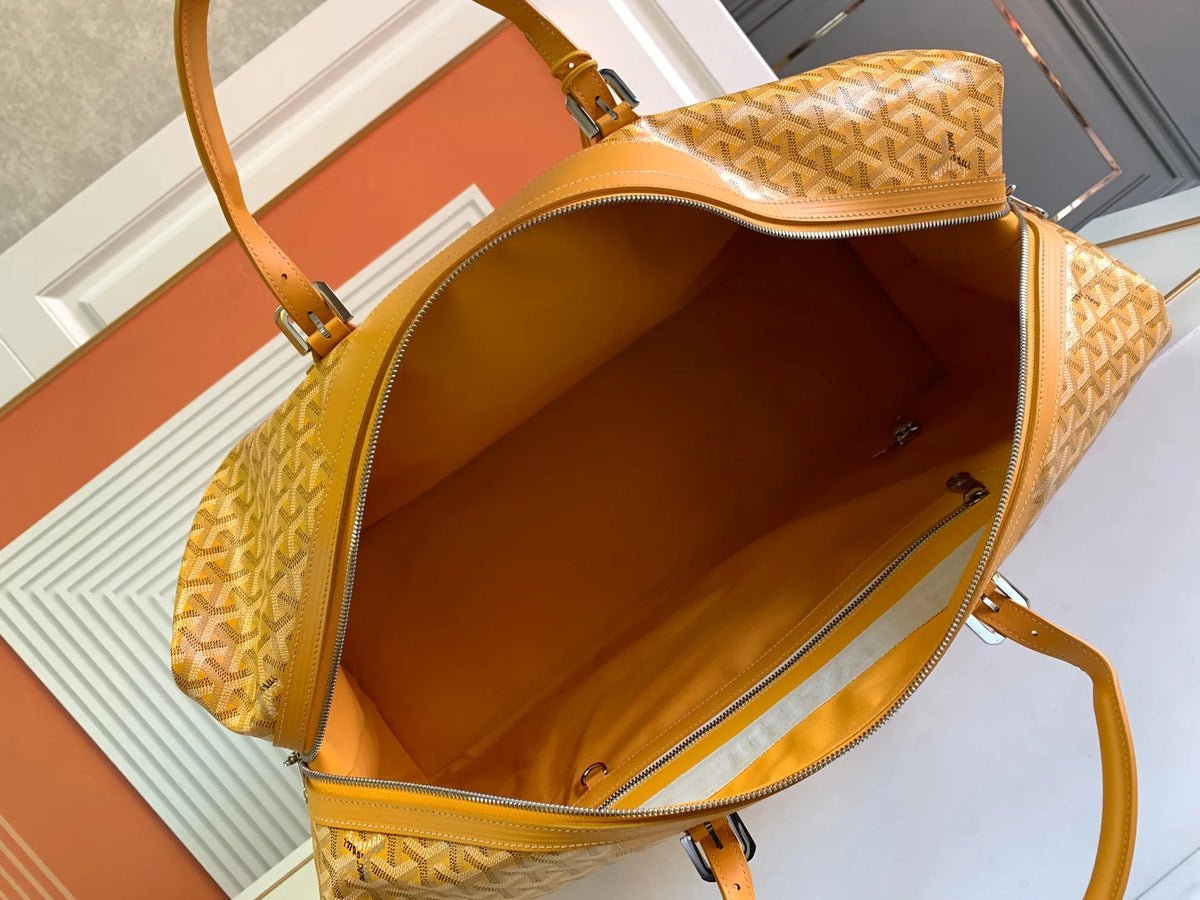 Goyard Boeing 55 Travel Bag Coated Canvas Leather 8062