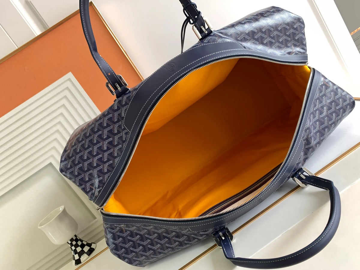 Goyard Boeing 55 Travel Bag Coated Canvas Leather 8062