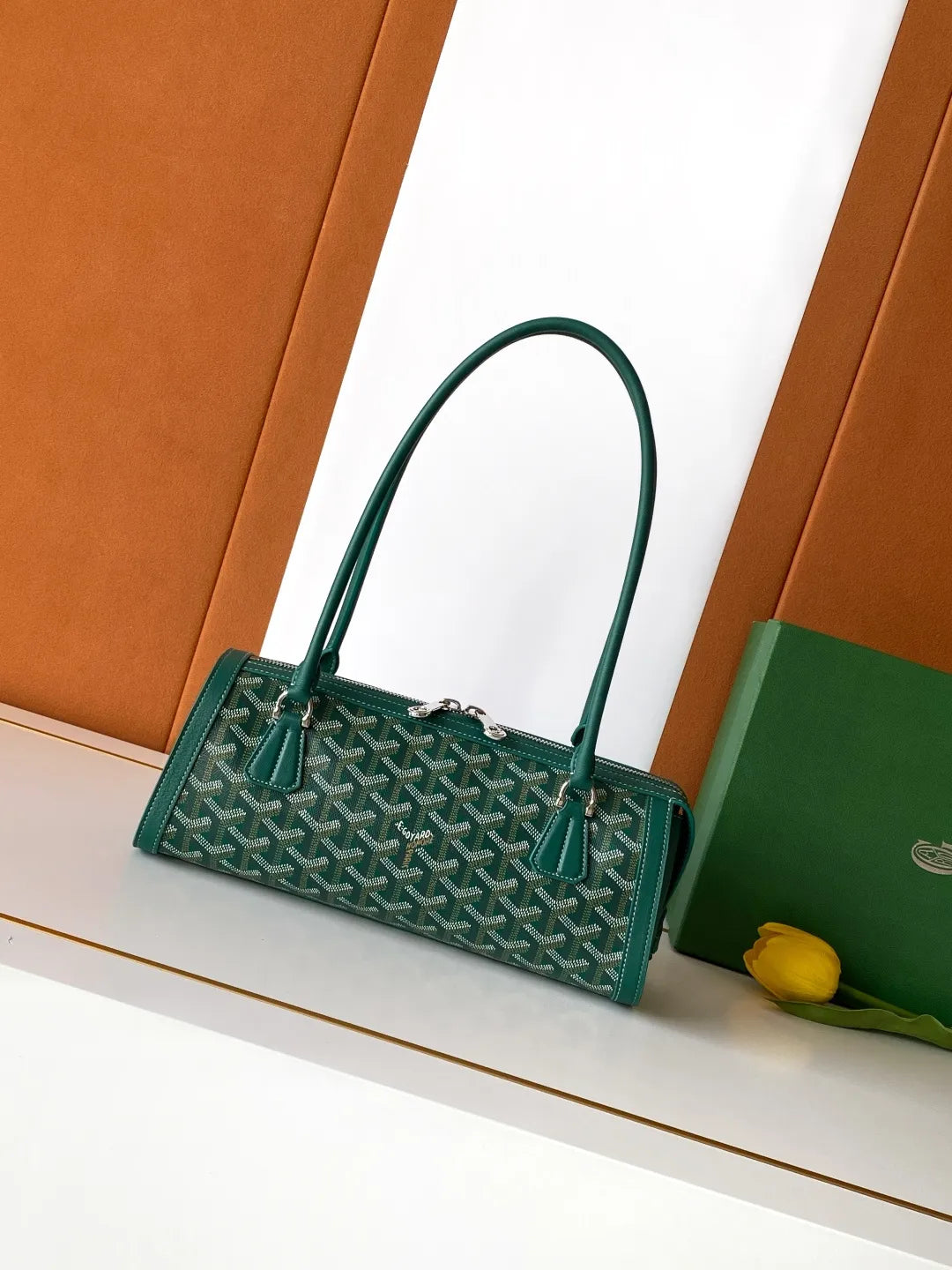 Goyard Bonbonniere Shoulder Bag Coated Canvas Leather 8039