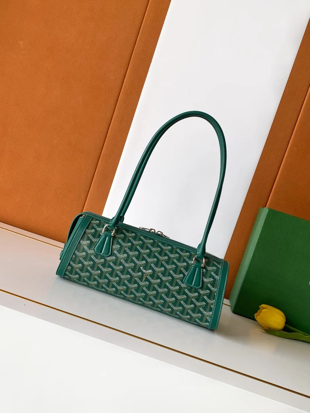 Goyard Bonbonniere Shoulder Bag Coated Canvas Leather 8039