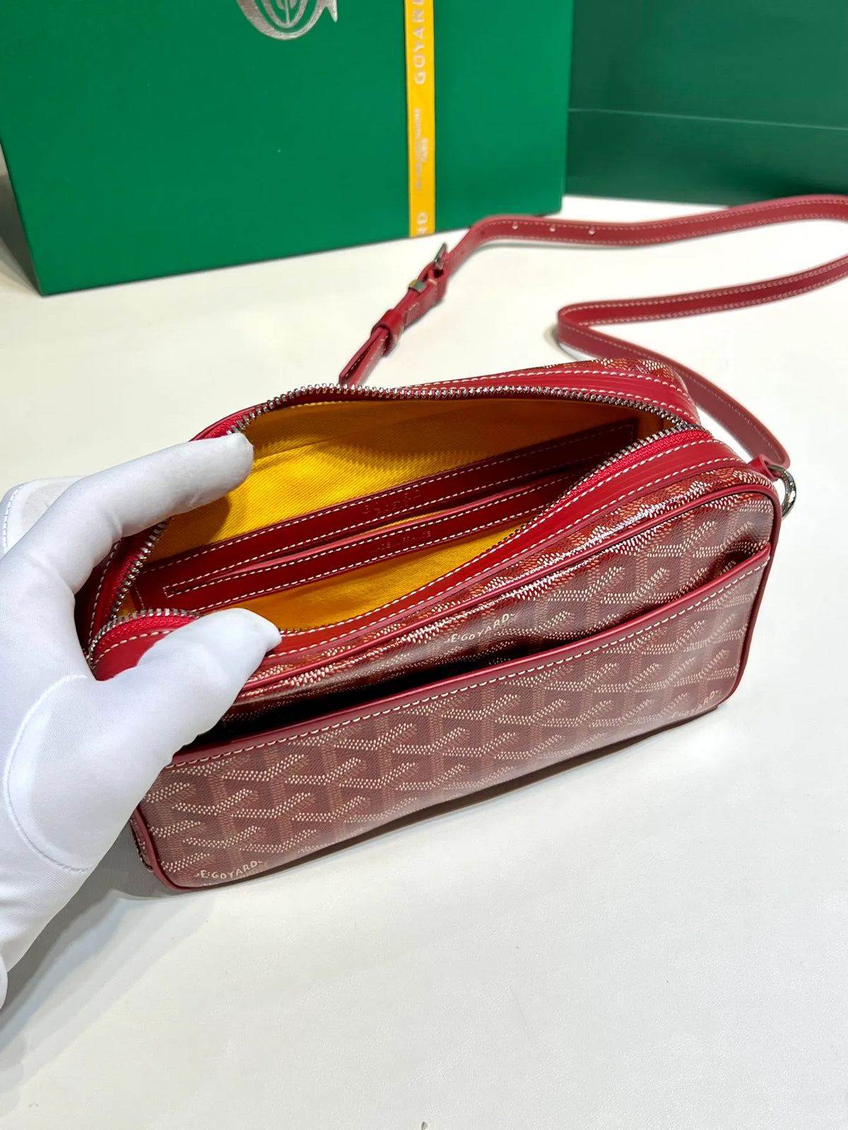Goyard CapVert Camera Bag Canvas Leather 80180550