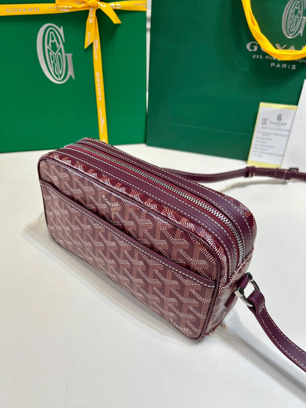 Goyard CapVert Camera Bag Coated Canvas Leather 80180550