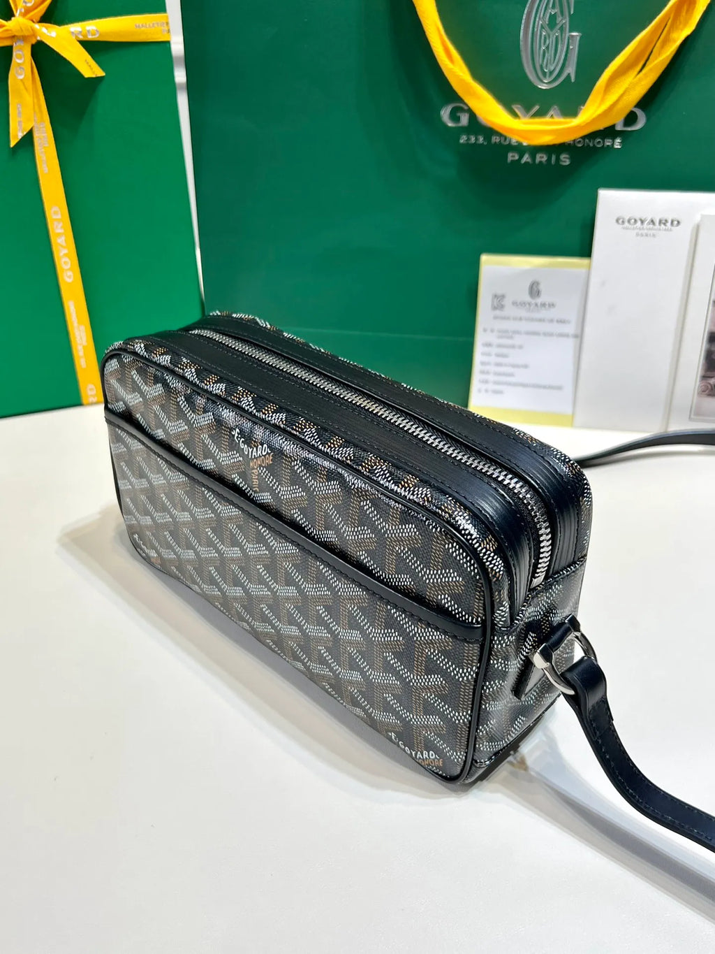 Goyard CapVert Camera Bag Coated Canvas Leather 80180550