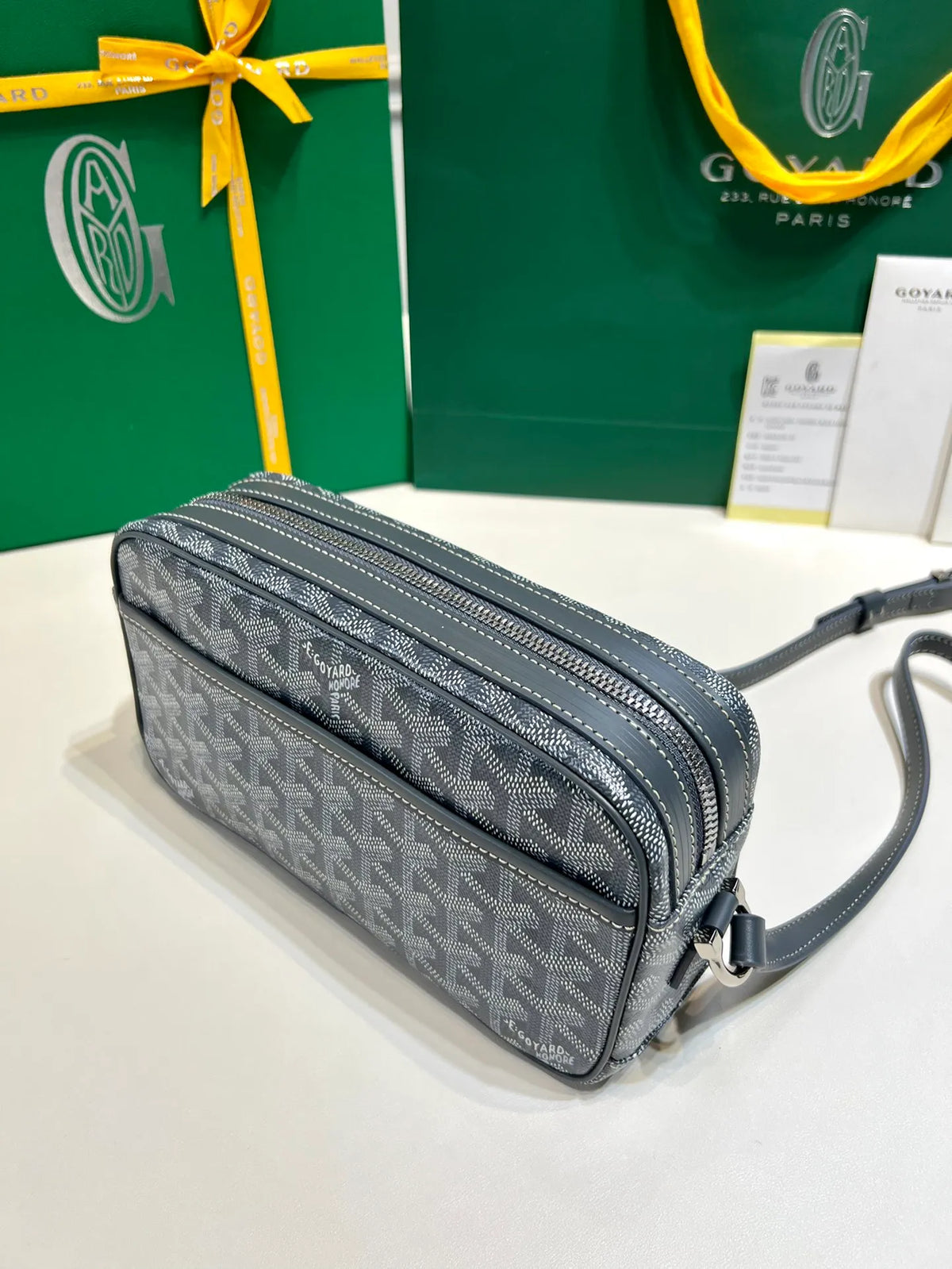 Goyard CapVert Camera Bag Coated Canvas Leather 80180550
