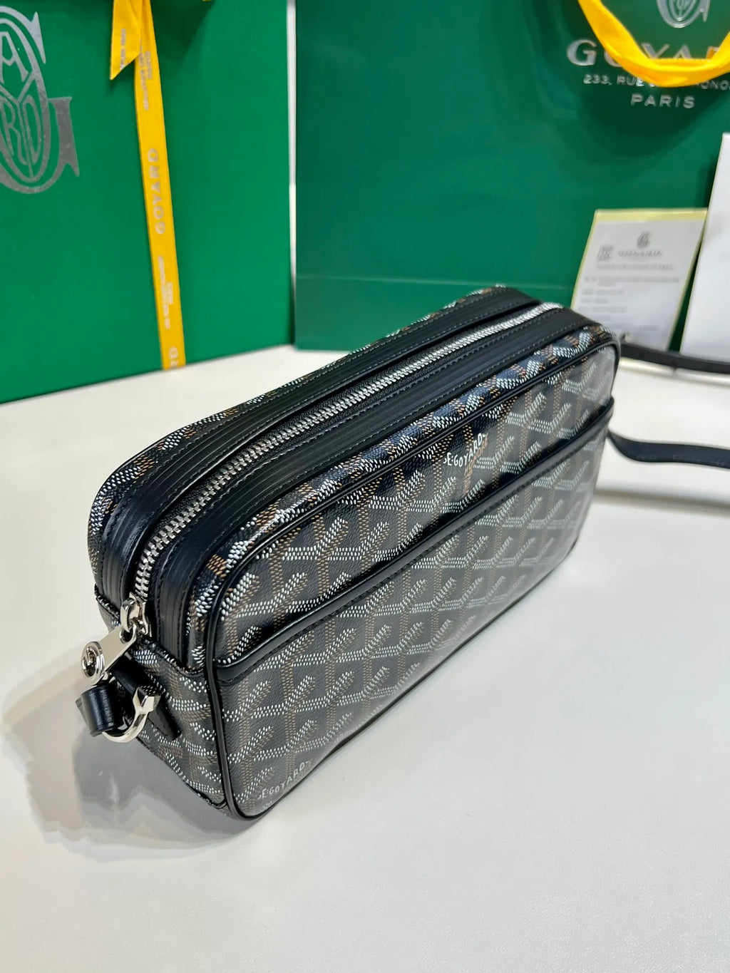 Goyard CapVert Camera Bag Coated Canvas Leather 80180550