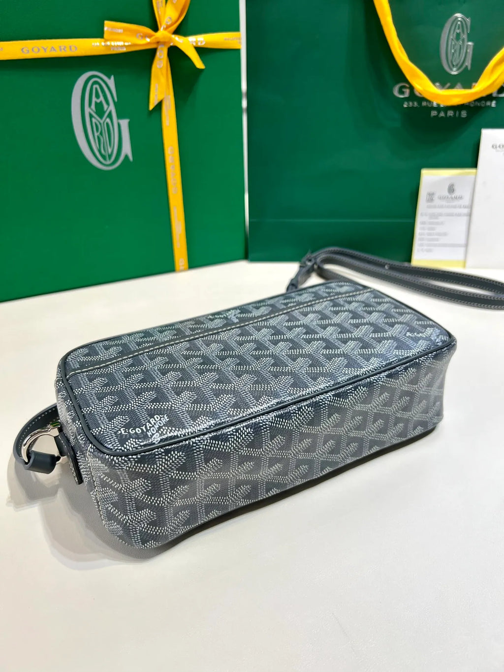 Goyard CapVert Camera Bag Coated Canvas Leather 80180550