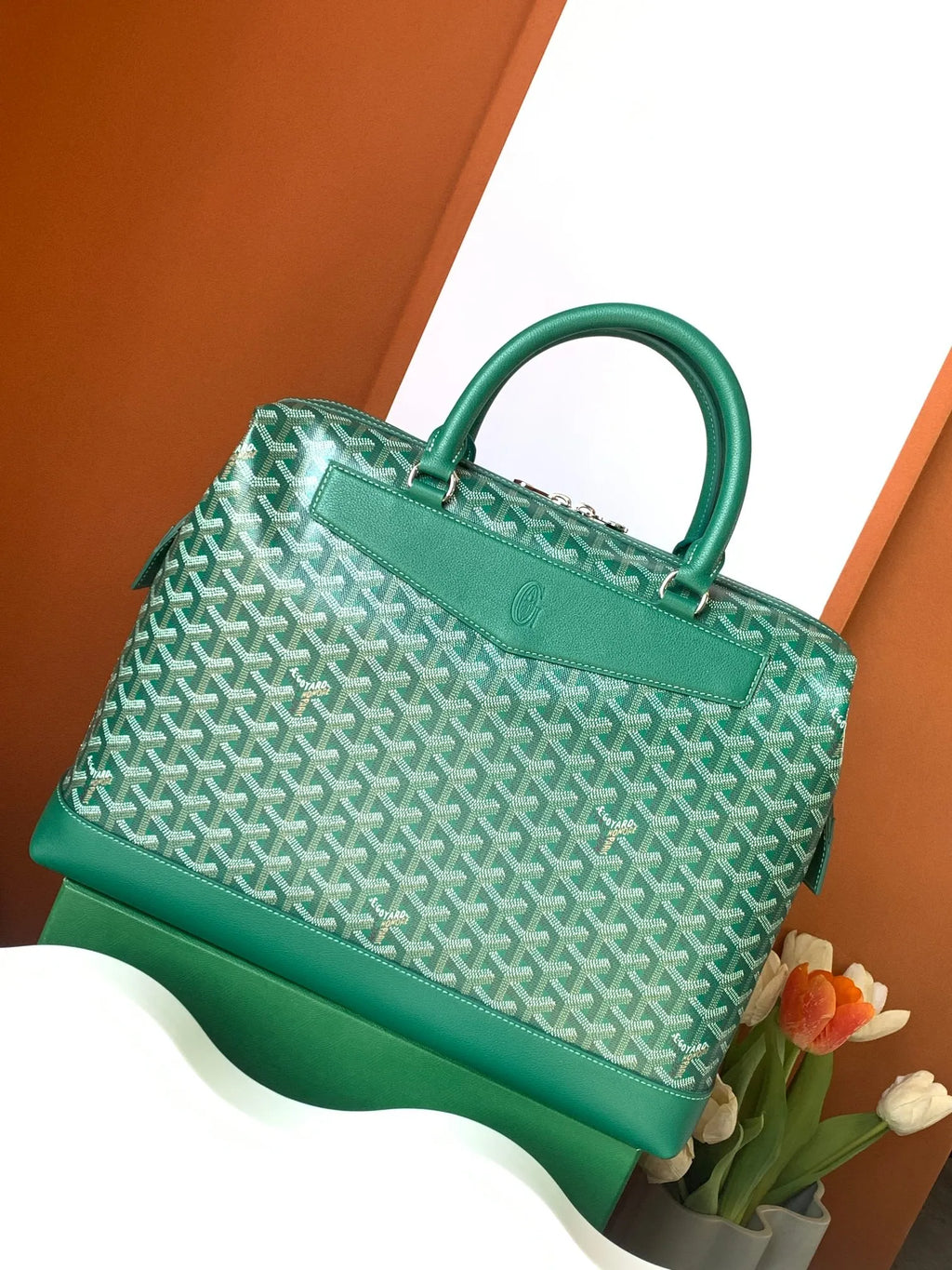 Goyard Cisalpin Briefcase Coated Canvas Leather