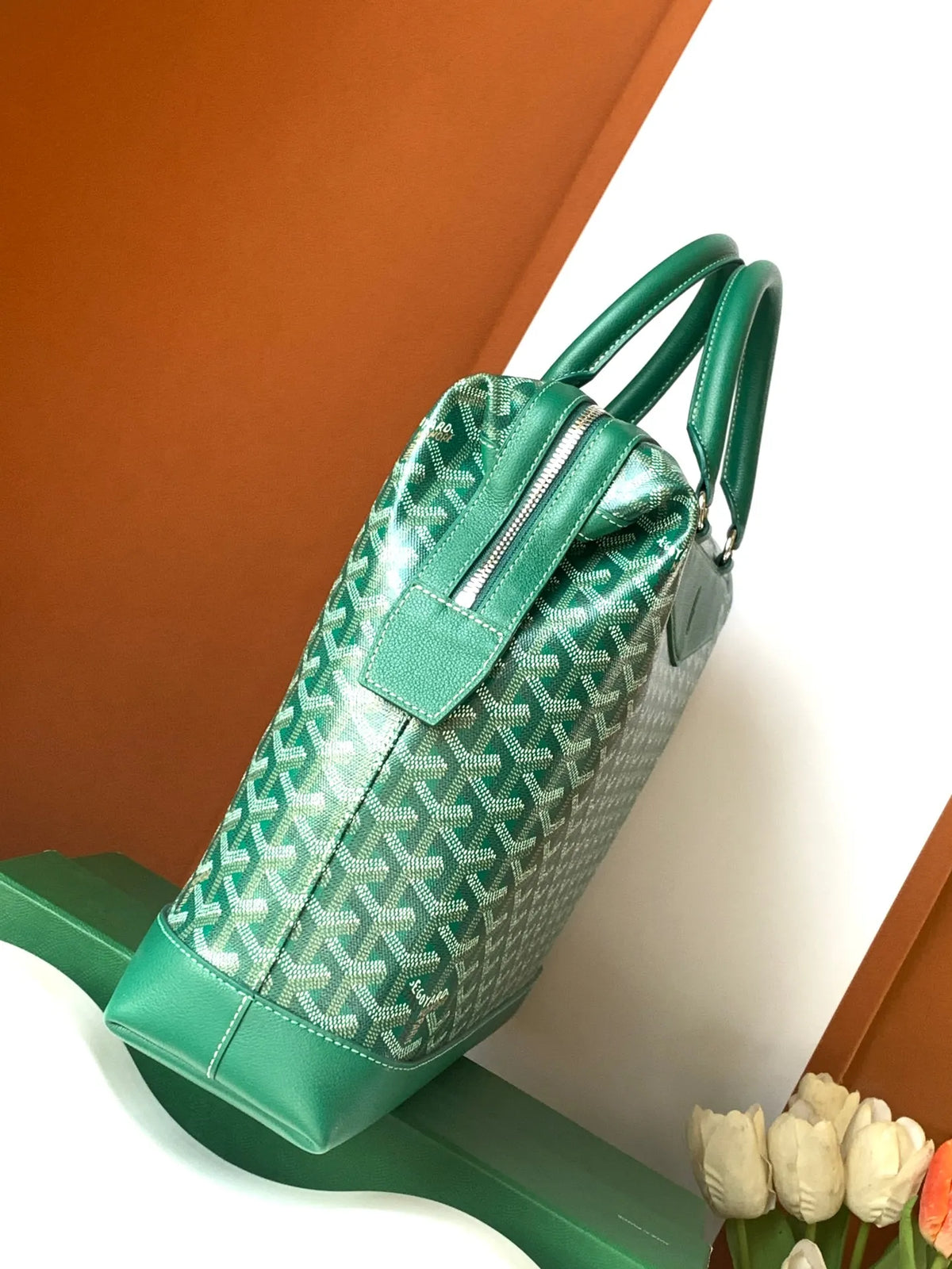 Goyard Cisalpin Briefcase Coated Canvas Leather